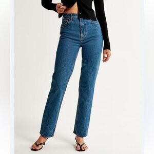 Abercrombie & Fitch The Vintage Straight High Rise Blue Denim Jeans Women’s 0